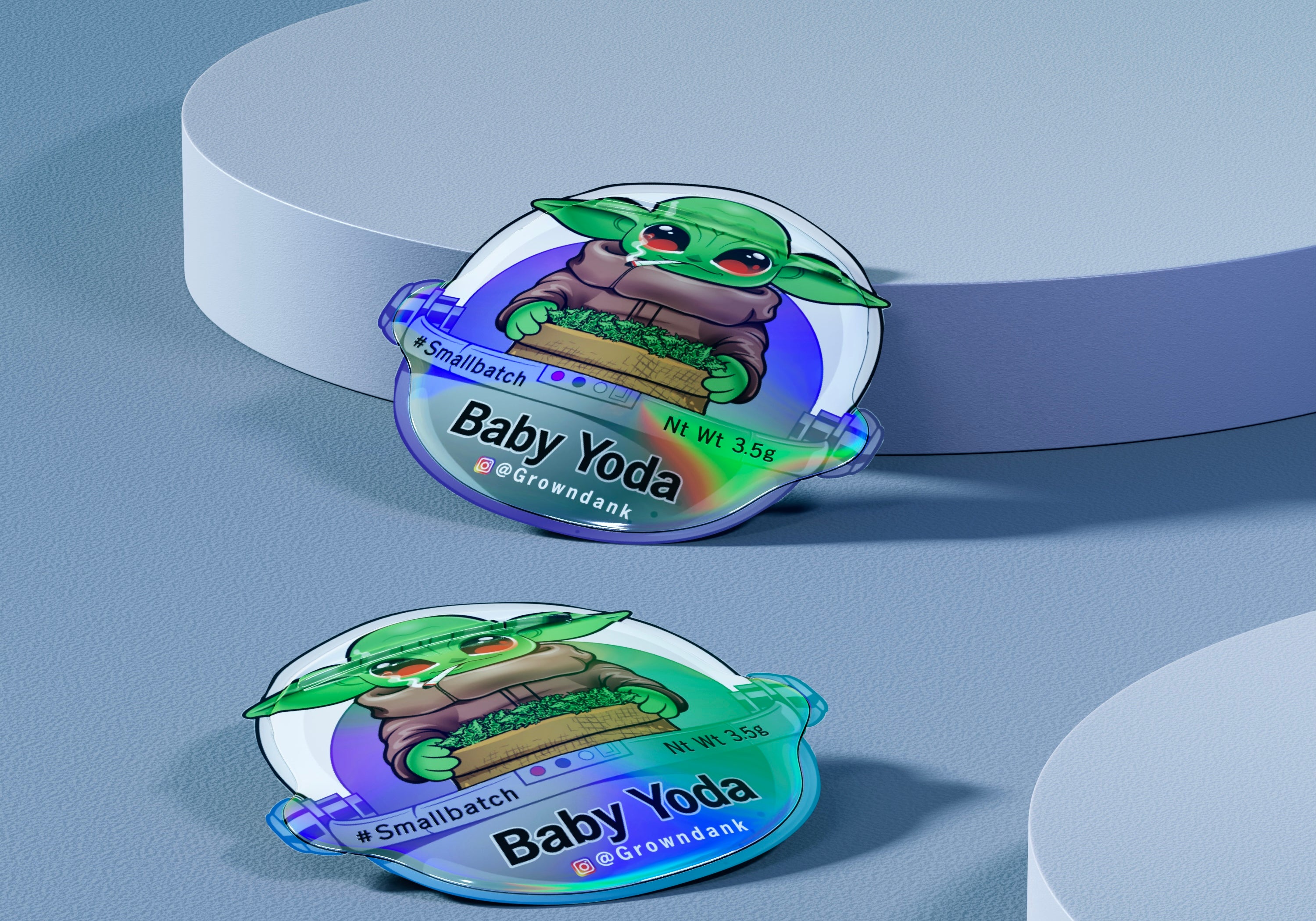 holographic weed pouches